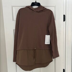 Gallery Hoodie Brown Layered Top